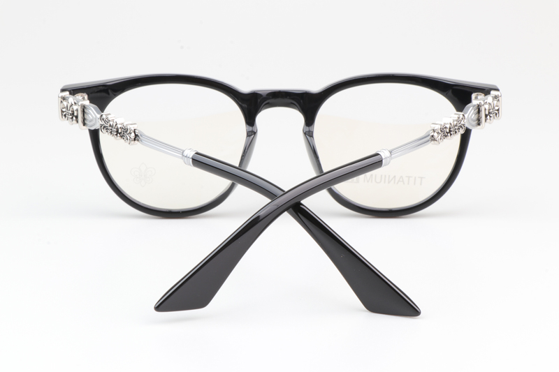 CH8219 Eyeglasses Black Silver
