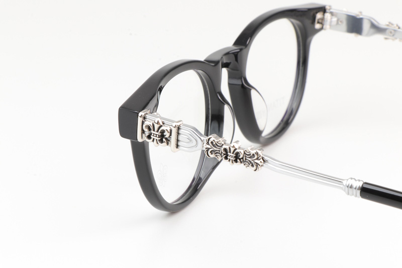 CH8219 Eyeglasses Black Silver