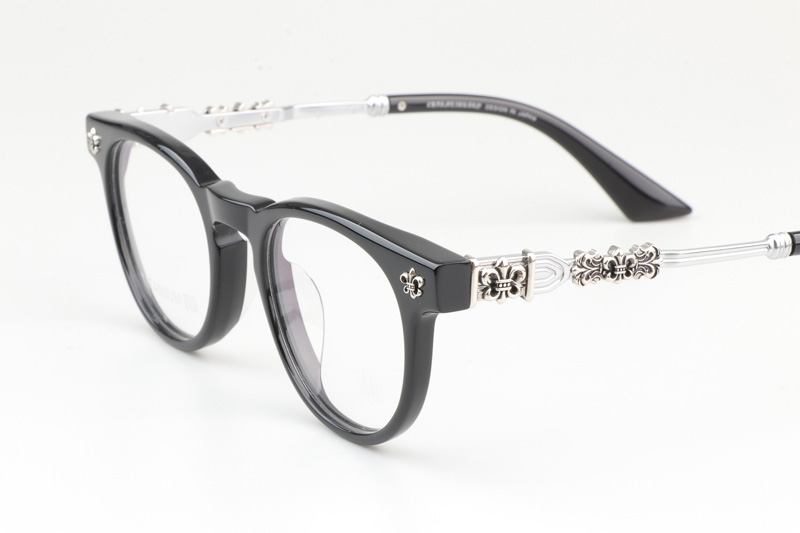 CH8219 Eyeglasses Black Silver