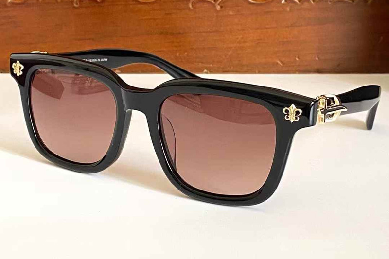 CH8298 Sunglasses Black Gold Gradient Brown