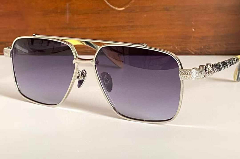 CH8309 Sunglasses Silver Gradient Gray