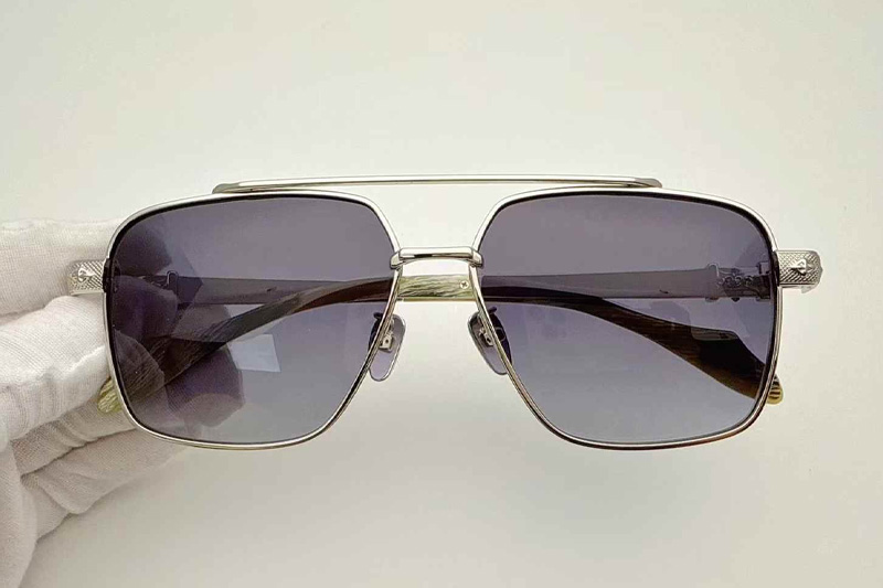 CH8309 Sunglasses Silver Gradient Gray