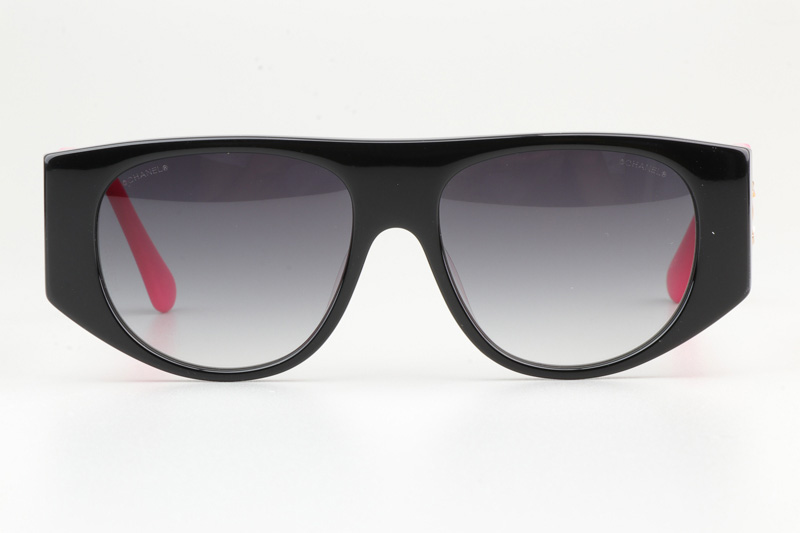 CH9101 Sunglasses Black Red Gradient Gray