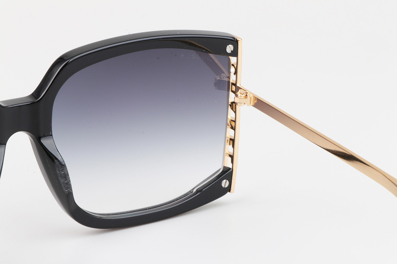 CH9122 Sunglasses Black Gold Gradient Gray