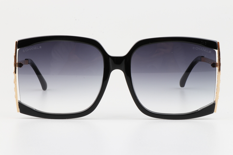 CH9122 Sunglasses Black Gold Gradient Gray