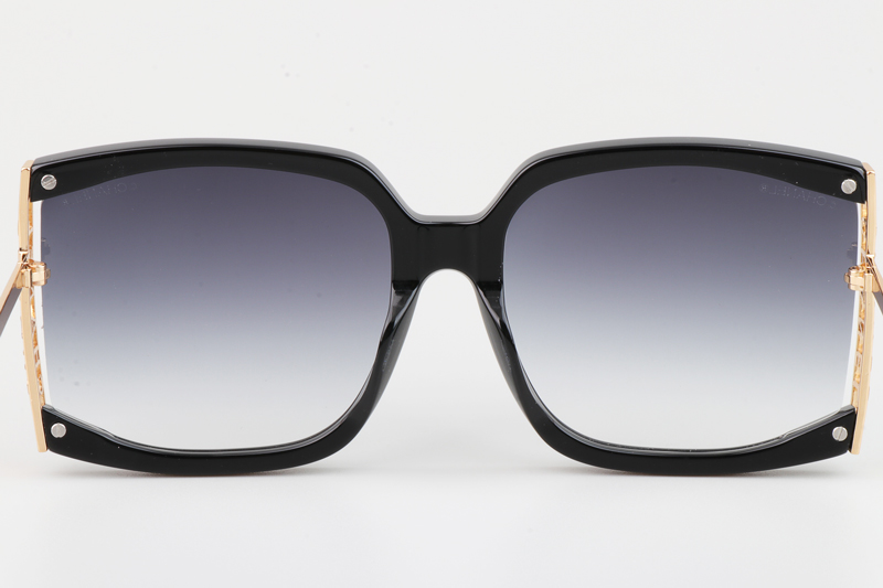 CH9122 Sunglasses Black Gold Gradient Gray