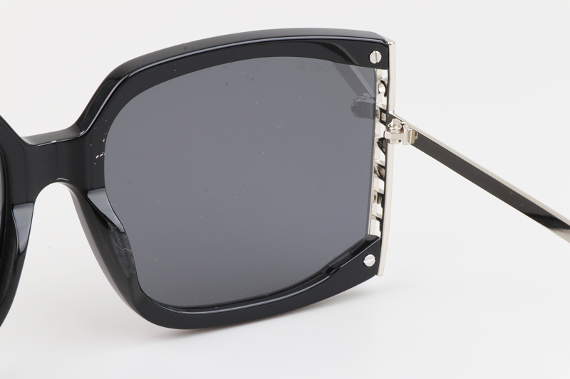 CH9122 Sunglasses Black Silver Gray
