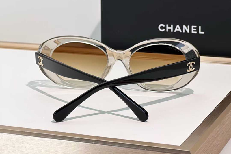 CH9178 Sunglasses Transparent Black Gradient Brown