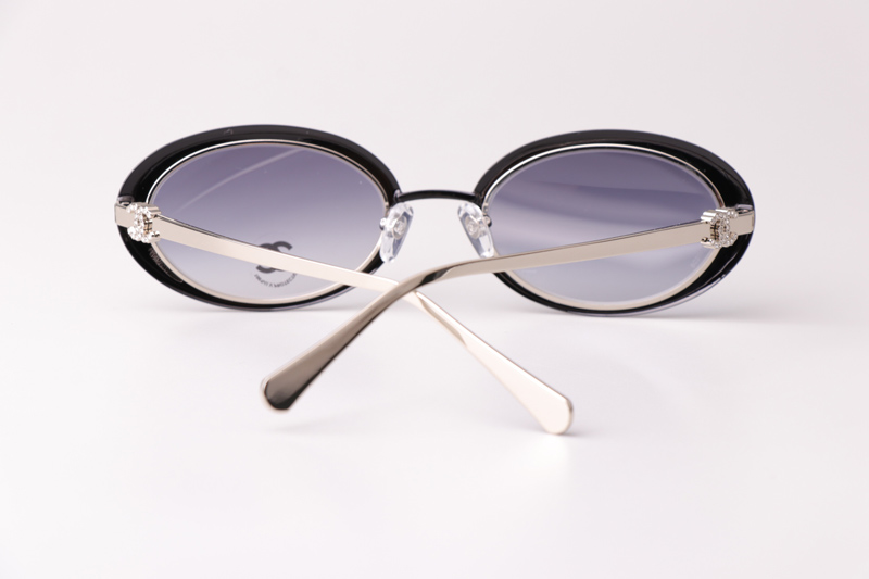 CH9578B Sunglasses Black Silver Gradient Gray