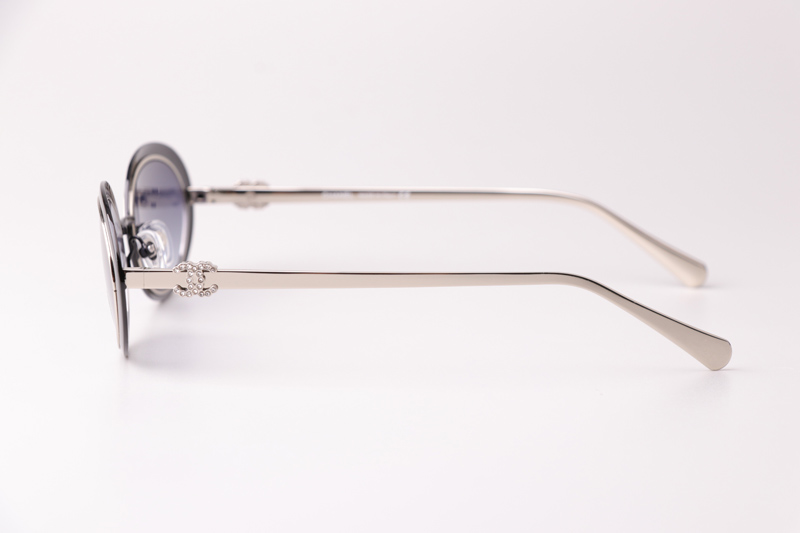 CH9578B Sunglasses Black Silver Gradient Gray