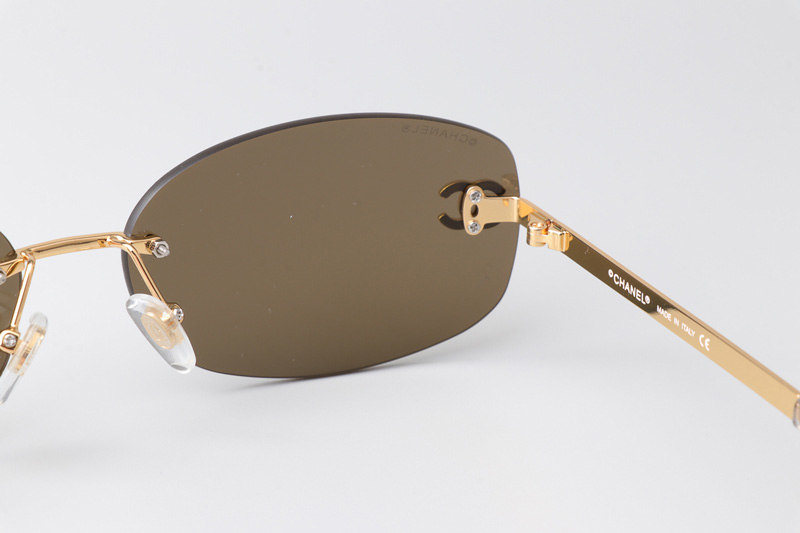 CHA71559 Sunglasses Gold Brown