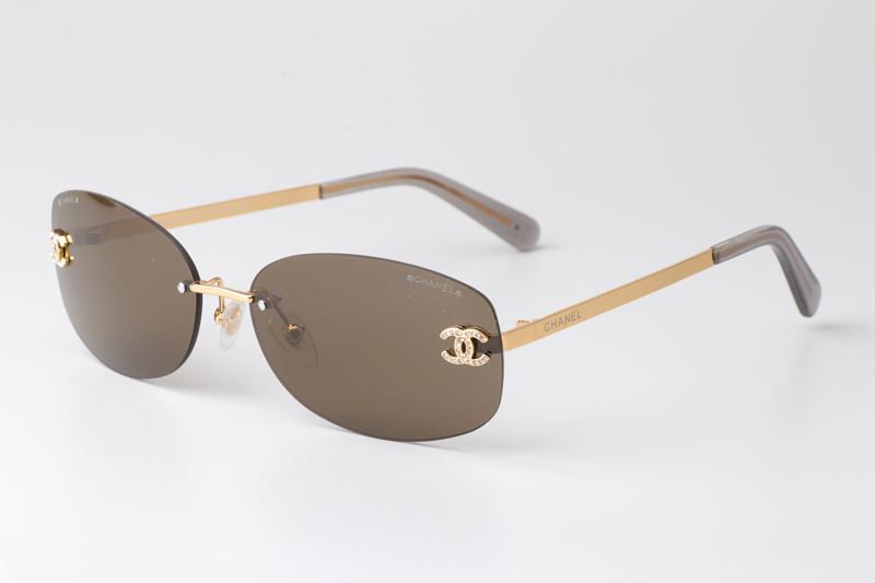 CHA71559 Sunglasses Gold Brown