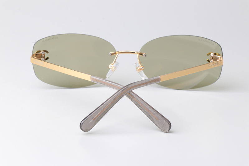 CHA71559 Sunglasses Gold Green