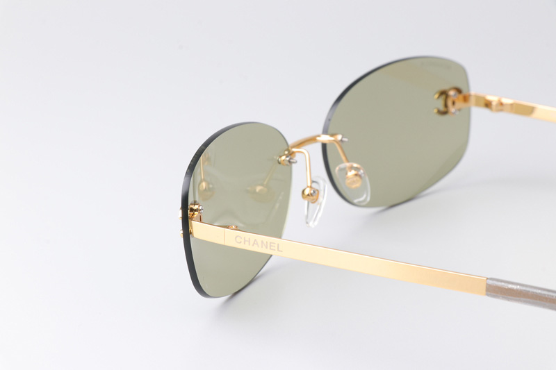 CHA71559 Sunglasses Gold Green