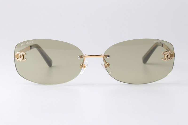 CHA71559 Sunglasses Gold Green