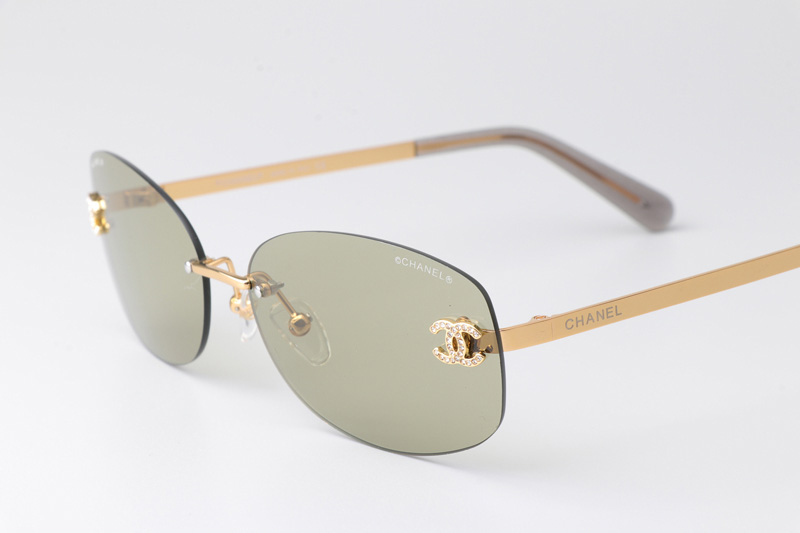 CHA71559 Sunglasses Gold Green