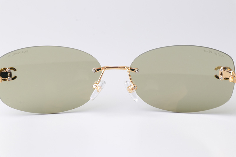 CHA71559 Sunglasses Gold Green