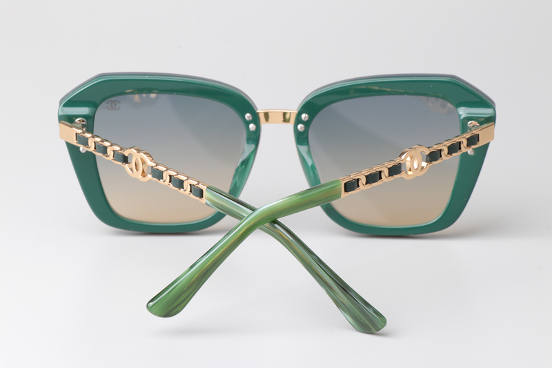 CHA95050 Sunglasses Green Gradient Gray