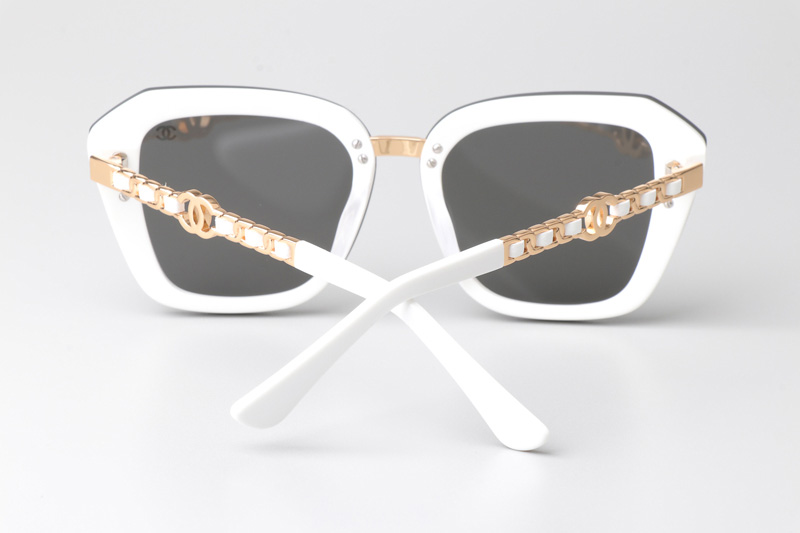 CHA95050 Sunglasses White Gray