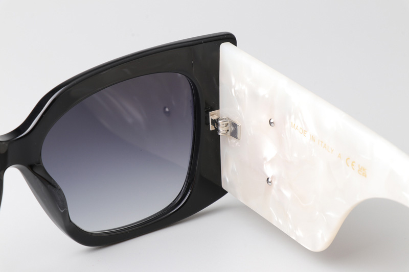 CHA95066 Sunglasses Black White Gradient Gray