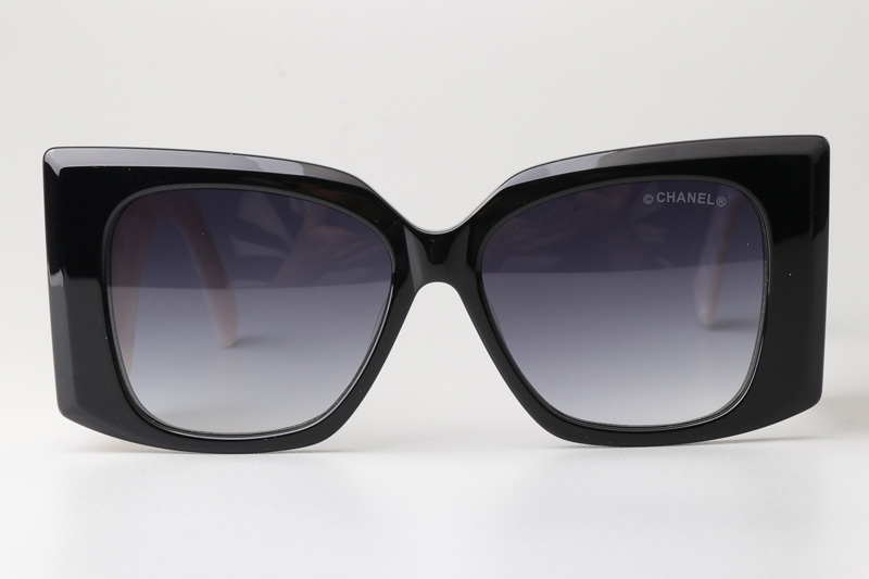 CHA95066 Sunglasses Black White Gradient Gray