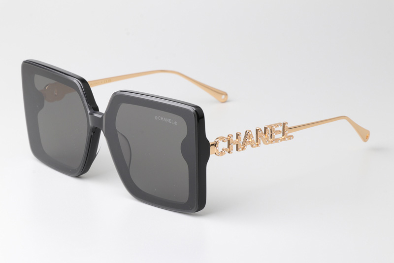 CHA95069 Sunglasses Black Gold Gray