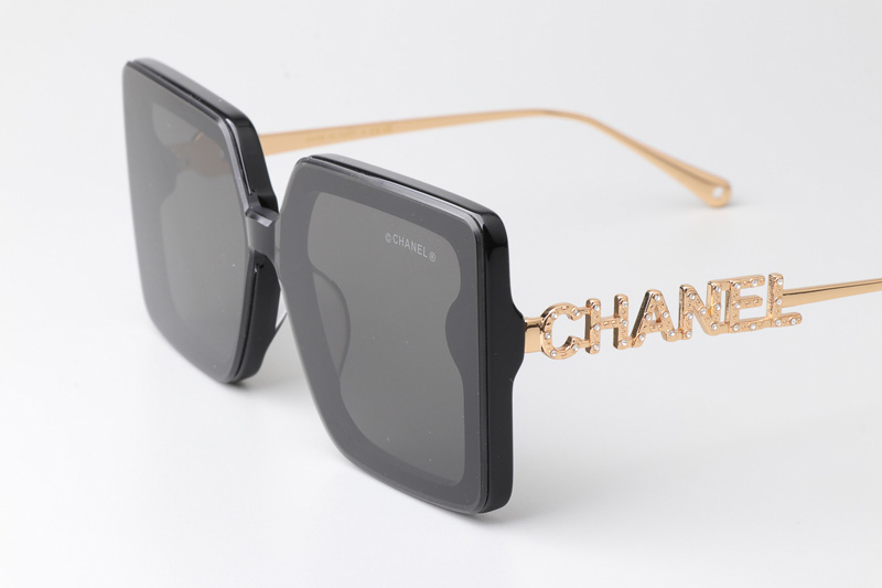 CHA95069 Sunglasses Black Gold Gray