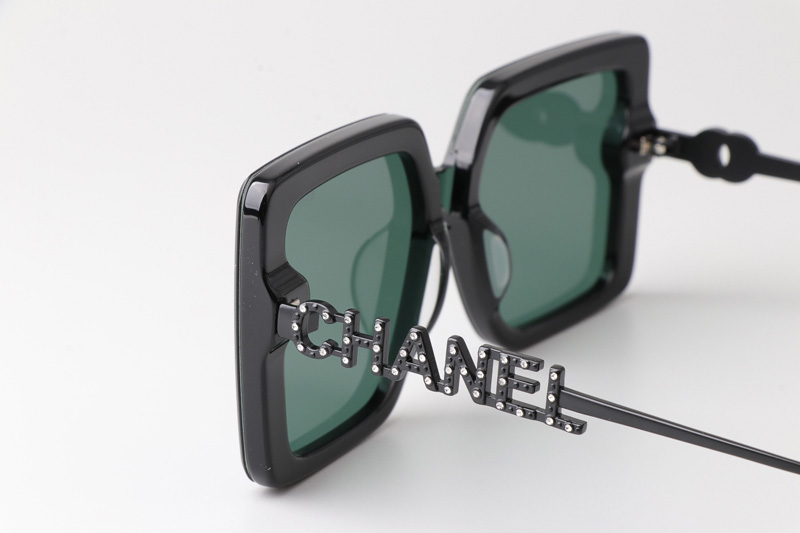 CHA95069 Sunglasses Black Green