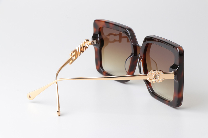 CHA95069 Sunglasses Tortoise Gold Gradient Brown