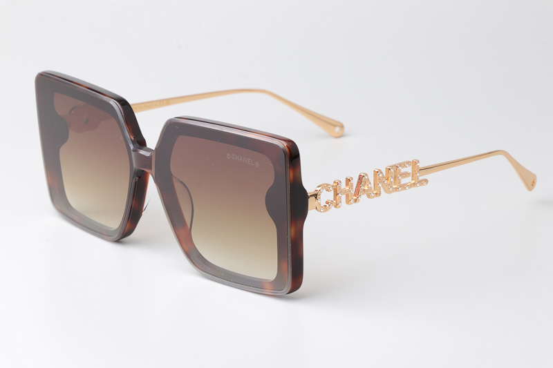 CHA95069 Sunglasses Tortoise Gold Gradient Brown