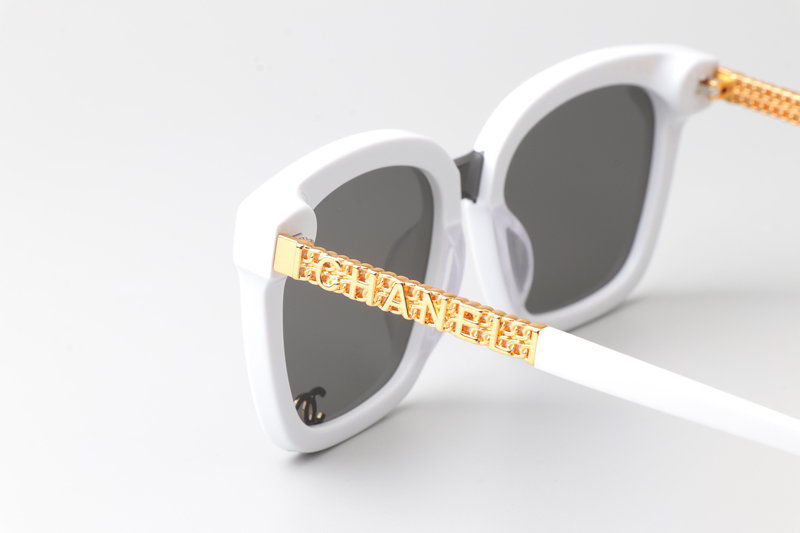 CHA95078 Sunglasses White Gray