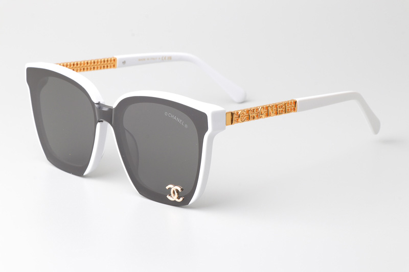 CHA95078 Sunglasses White Gray