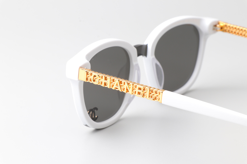 CHA95079 Sunglasses White Gray