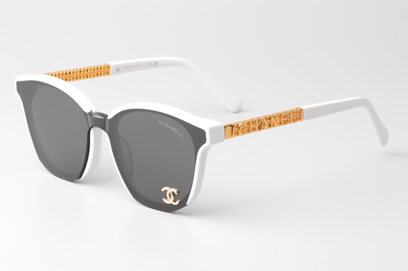 CHA95079 Sunglasses White Gray