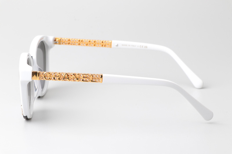 CHA95079 Sunglasses White Gray