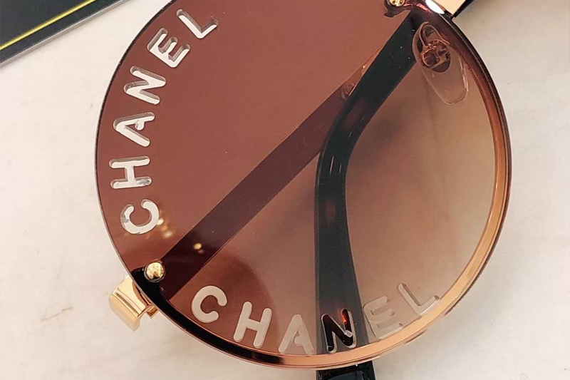 CHA95085 Sunglasses Gold Gradient Brown
