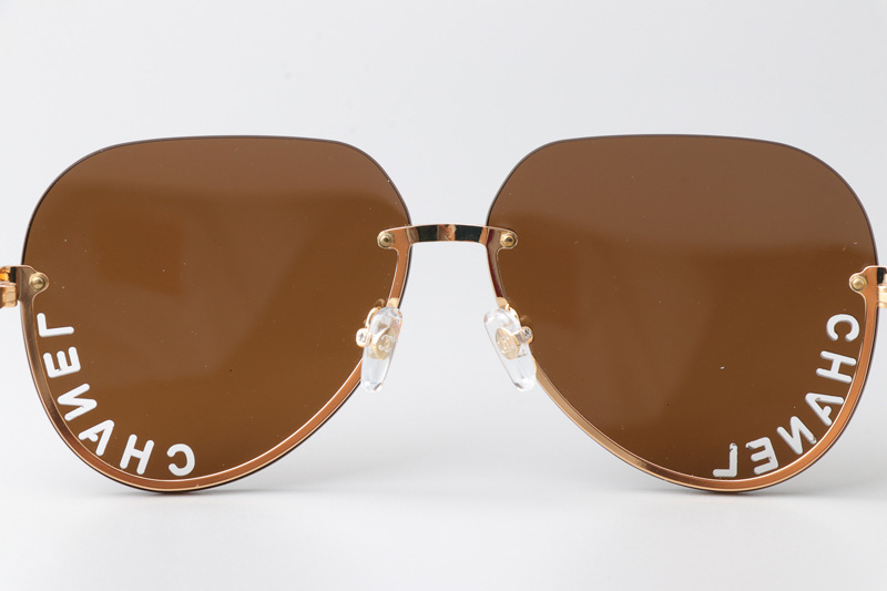 CHA95086 Sunglasses Gold Brown