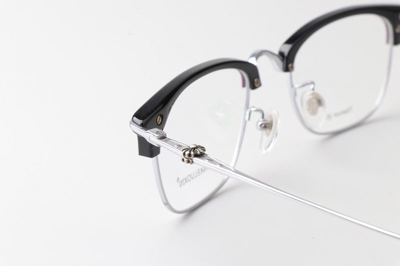 CHN088 Eyeglasses Black Silver