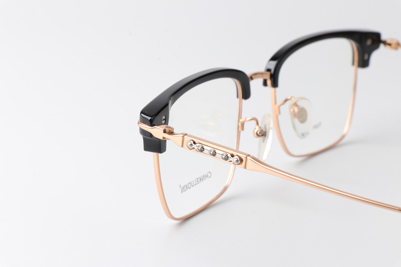CHN511 Eyeglasses Black Rose Gold
