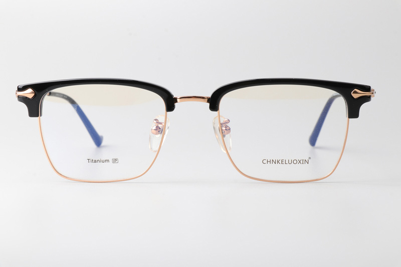 CHN511 Eyeglasses Black Rose Gold