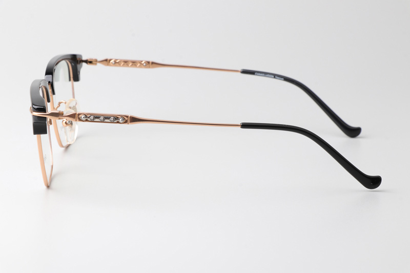 CHN511 Eyeglasses Black Rose Gold