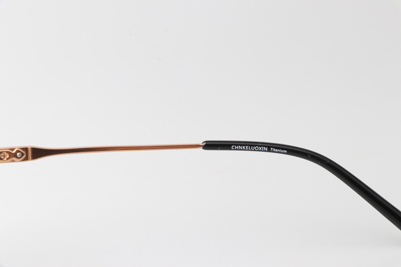 CHN511 Eyeglasses Black Rose Gold