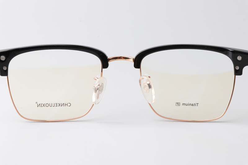 CHN511 Eyeglasses Black Rose Gold