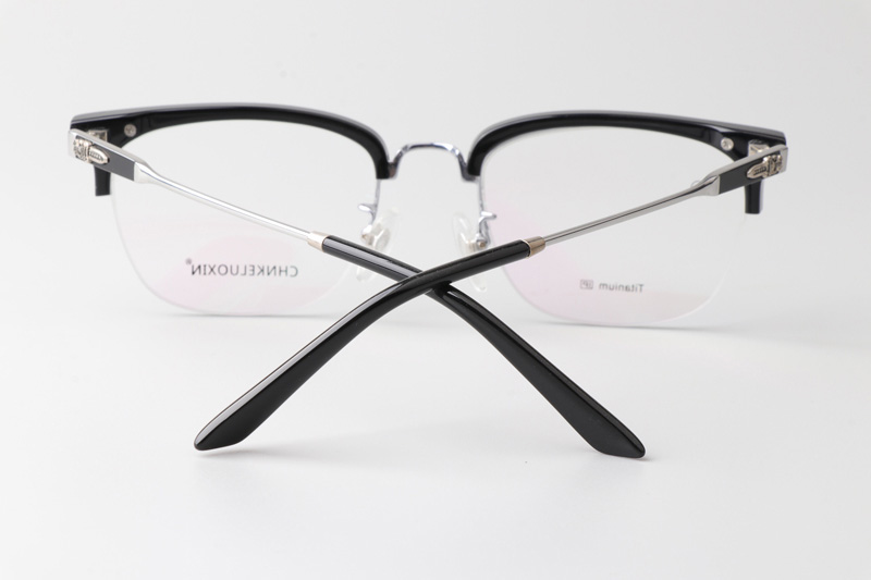 CHN513 Eyeglasses Black Silver