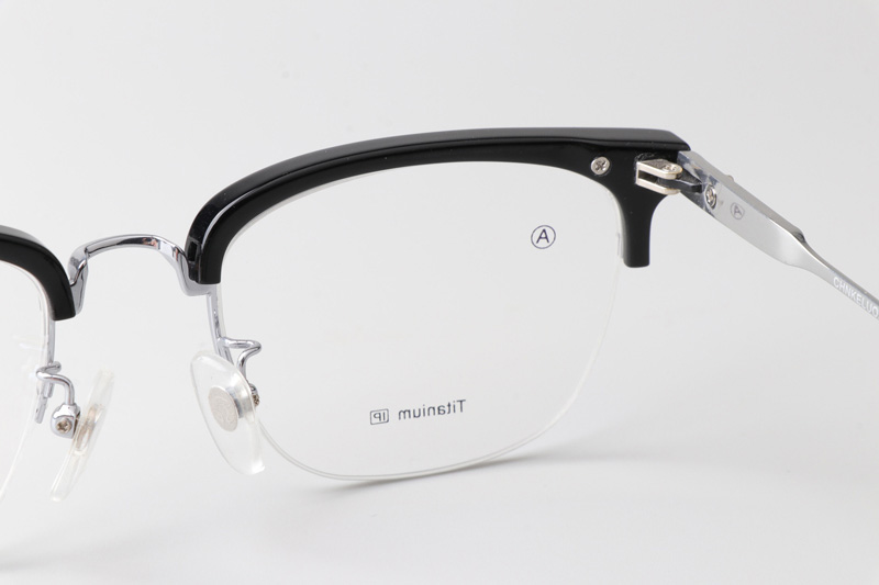 CHN513 Eyeglasses Black Silver