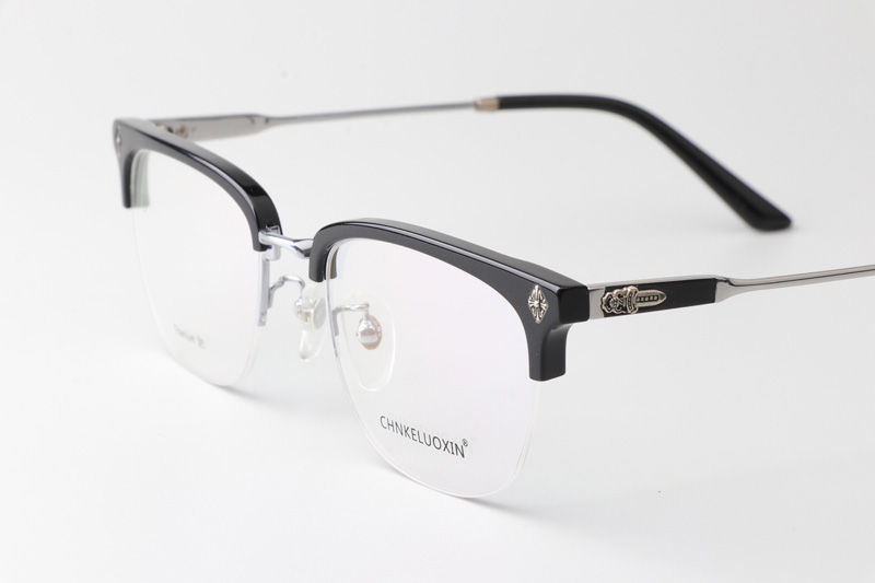 CHN513 Eyeglasses Black Silver