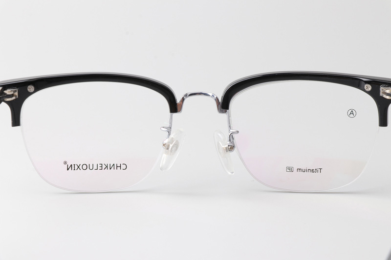 CHN513 Eyeglasses Black Silver