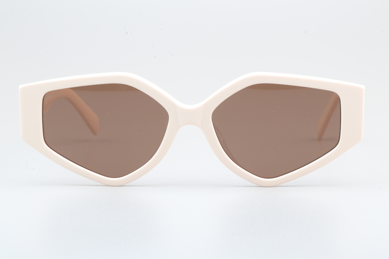 CL40229F Sunglasses Cream Brown
