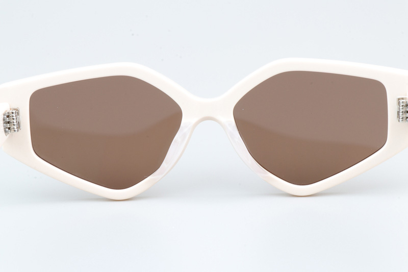 CL40229F Sunglasses Cream Brown