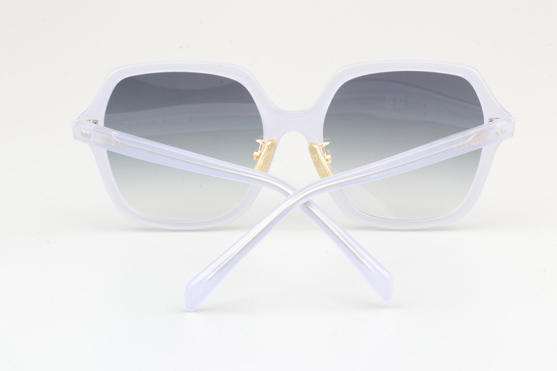 CL40230F Sunglasses Transparent White Gradient Gray